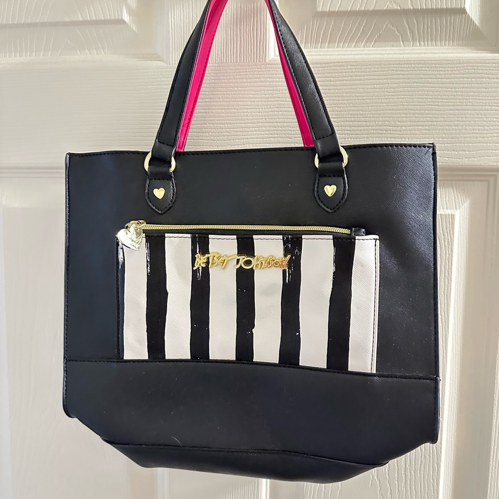 Black and White Striped Tote Bag